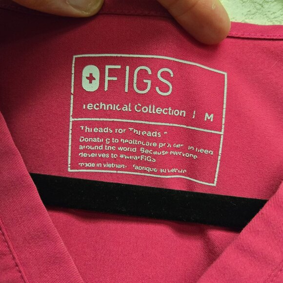 Figs Catarina Women's Scrub Top Ultra Rose Limited Edition Pink 2926 M - Picture 5 of 9